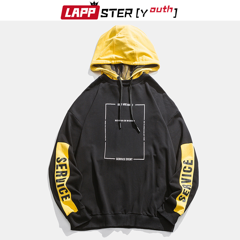 LAPPSTER-Youth Red Spring Harajuku Hoodies Pullovers Men Oversized Korean Sweatshirt Streetwear Hip Hop Hooded Hoodies 201104