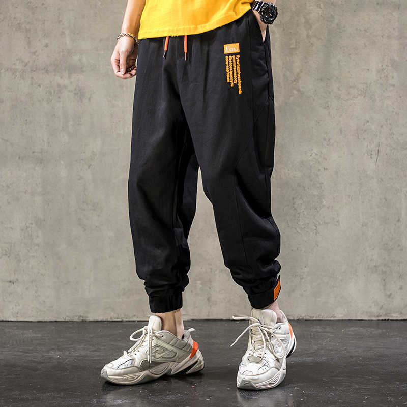 Single Road Mens Harem Pants Men Fashion Baggy Cotton Hip Hop Joggers Japanese Streetwear Trousers Male Cargo Pants For Men 210930
