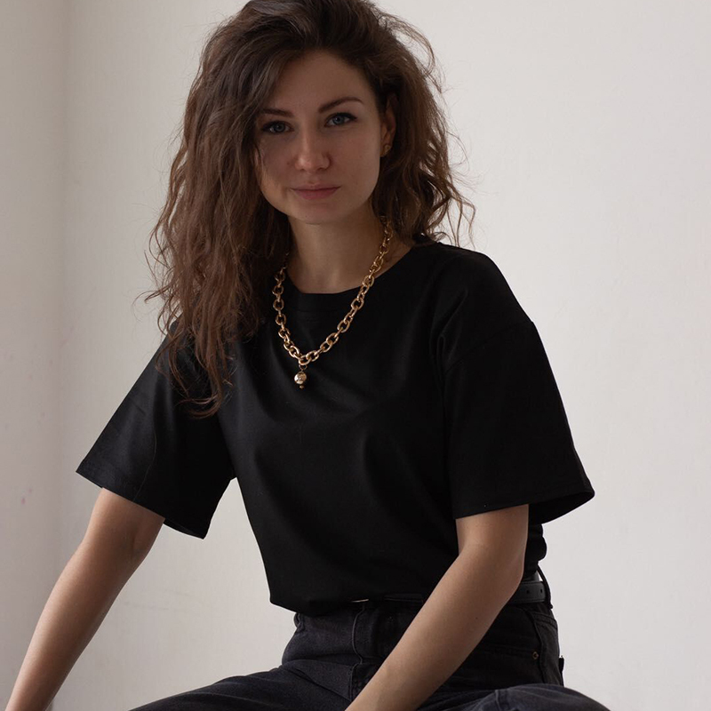 GCAROL Full Sleeve T-shirt Women Candy Oversize Boyfriend Style Tops Perfect Basic Tees Render Unlined Upper Garment 4 Season 210302