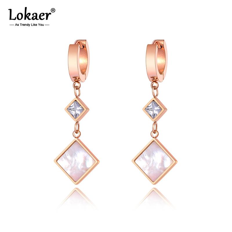 Hoop & Huggie Lokaer Trendy CZ Crystal Square Titanium Stainless Steel Acrylic Earrings Bohemia High Quality Jewelry For Women E20305
Hoop & Huggie Lokaer Trendy CZ Crystal Square Titanium Stainless Steel Acrylic Earrings Bohemia High Quality Jewelry For Women E20305