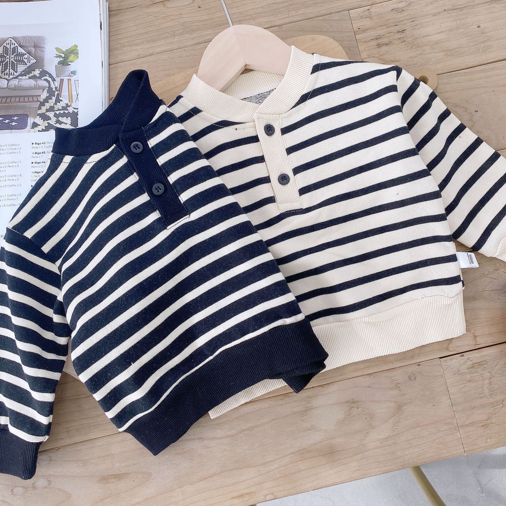 XZXY INS Korean Style New Baby Kids Little Boys Girls Stripes Sweatshirts Long Sleeve Winter Cotton Unisex Child Bountique Clothes Tops, Black
XZXY INS Korean Style New Baby Kids Little Boys Girls Stripes Sweatshirts Long Sleeve Winter Cotton Unisex Child Bountique Clothes Tops, Black