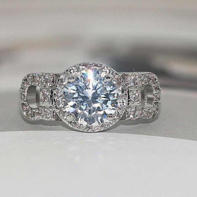Wedding Rings Engagement For Women Classic Style + Cubic Zirconia Silver Color Aniversary Gift Fashion Jewelry R656, Slivery;golden
Wedding Rings Engagement For Women Classic Style + Cubic Zirconia Silver Color Aniversary Gift Fashion Jewelry R656, Slivery;golden