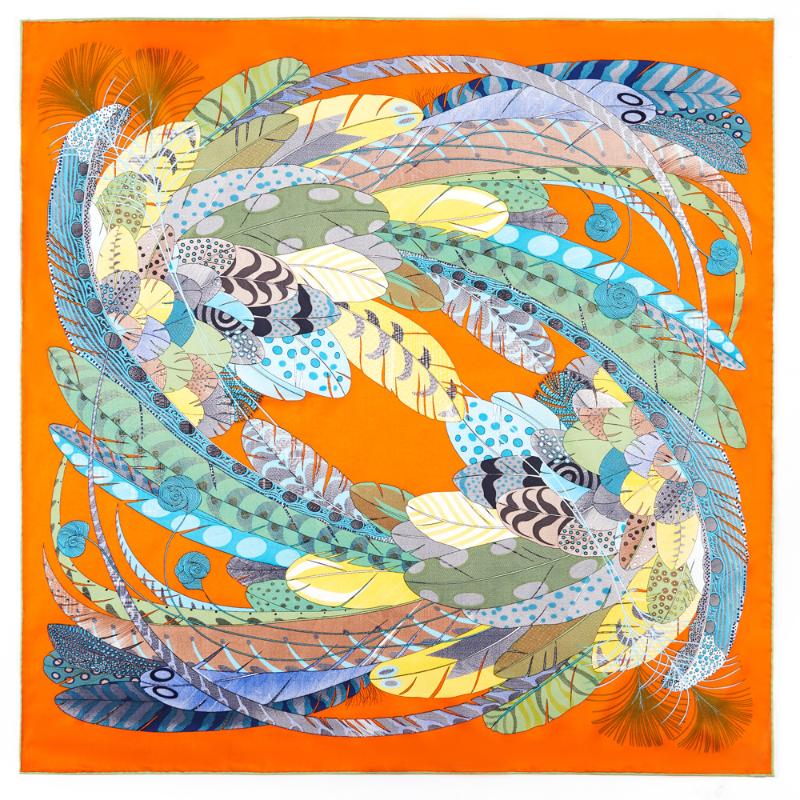 Scarves 90CM Women's Scarf Feather Printed Handkerchief Hand-Curled Hijab Women Headscarf Foulard Femme Shawl
Scarves 90CM Women's Scarf Feather Printed Handkerchief Hand-Curled Hijab Women Headscarf Foulard Femme Shawl