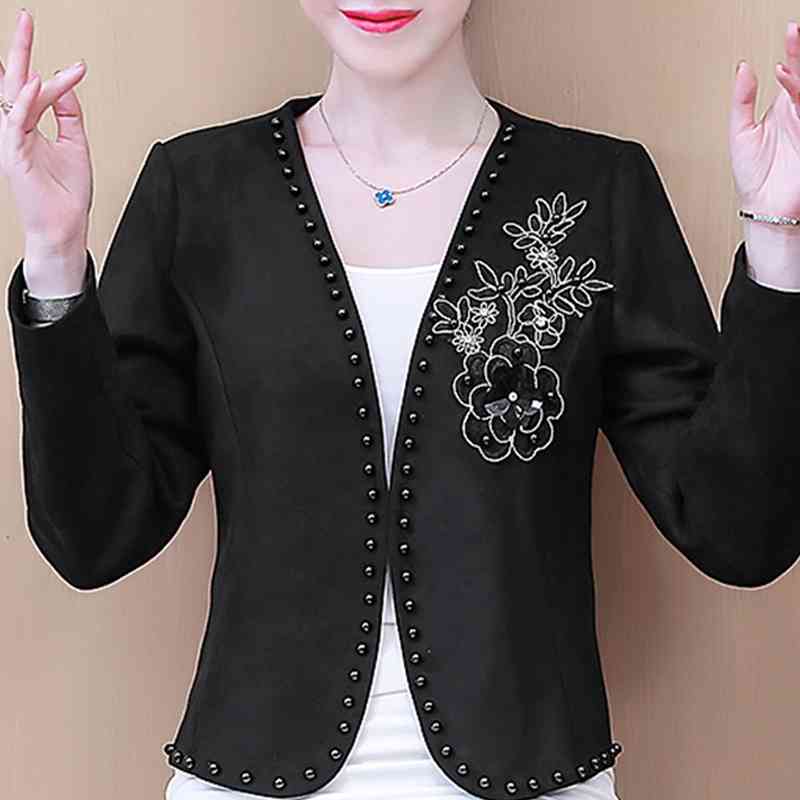 3XL 4XL Plus Size Jacket Coat Women Long Sleeve Beading V-Neck Woman Jacket Jackets for Women Cardigan Short Jacket Women D107 210602, White
3XL 4XL Plus Size Jacket Coat Women Long Sleeve Beading V-Neck Woman Jacket Jackets for Women Cardigan Short Jacket Women D107 210602, White