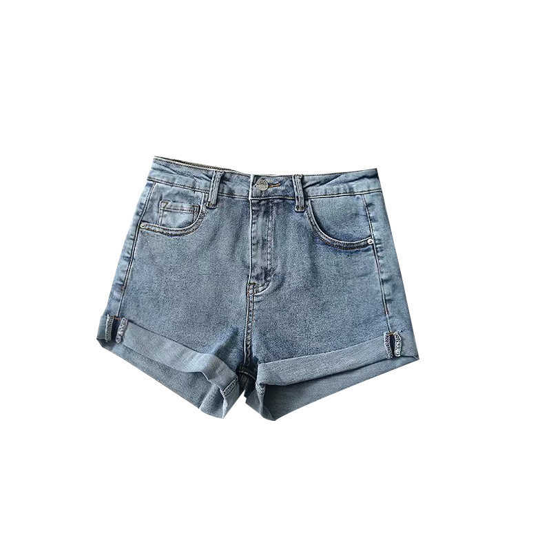 Korean Jeans Mini High Waisted Shorts Women Blue Black Cute Sexy Denim Shorts Feminino Denim Short Mujer Summer 210611