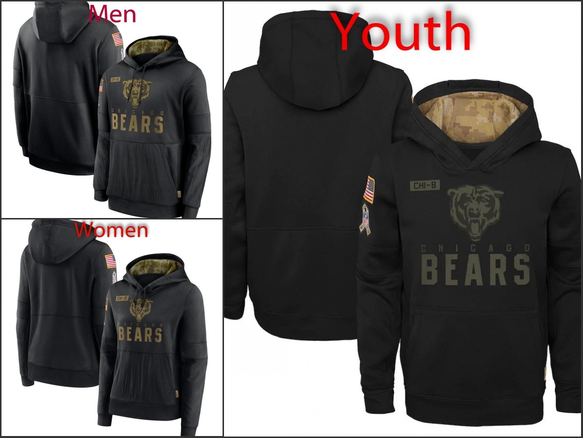 ChicagoBearsSalute to Service Men Women Youth Black Pullover Performance Hoodie, Black;red
ChicagoBearsSalute to Service Men Women Youth Black Pullover Performance Hoodie, Black;red