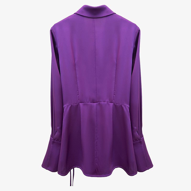TWOTWINSTYLE Ruched Bandage Shirt Tops Female Long Sleeve Lace up Slim Women's Blouse Fashion Clothes Autumn Spring New 210225