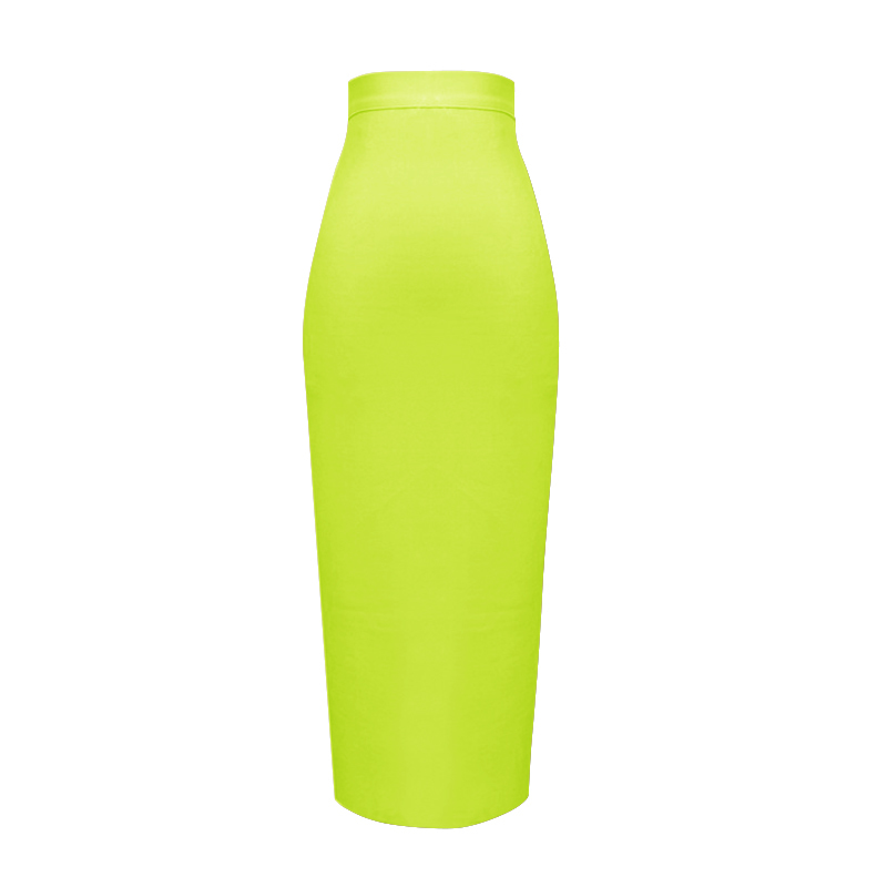 13 Colors Fashion Women Sexy Pink Yellow Bandage Skirt Elastic Elegant Pencil Skirts 78cm 210306