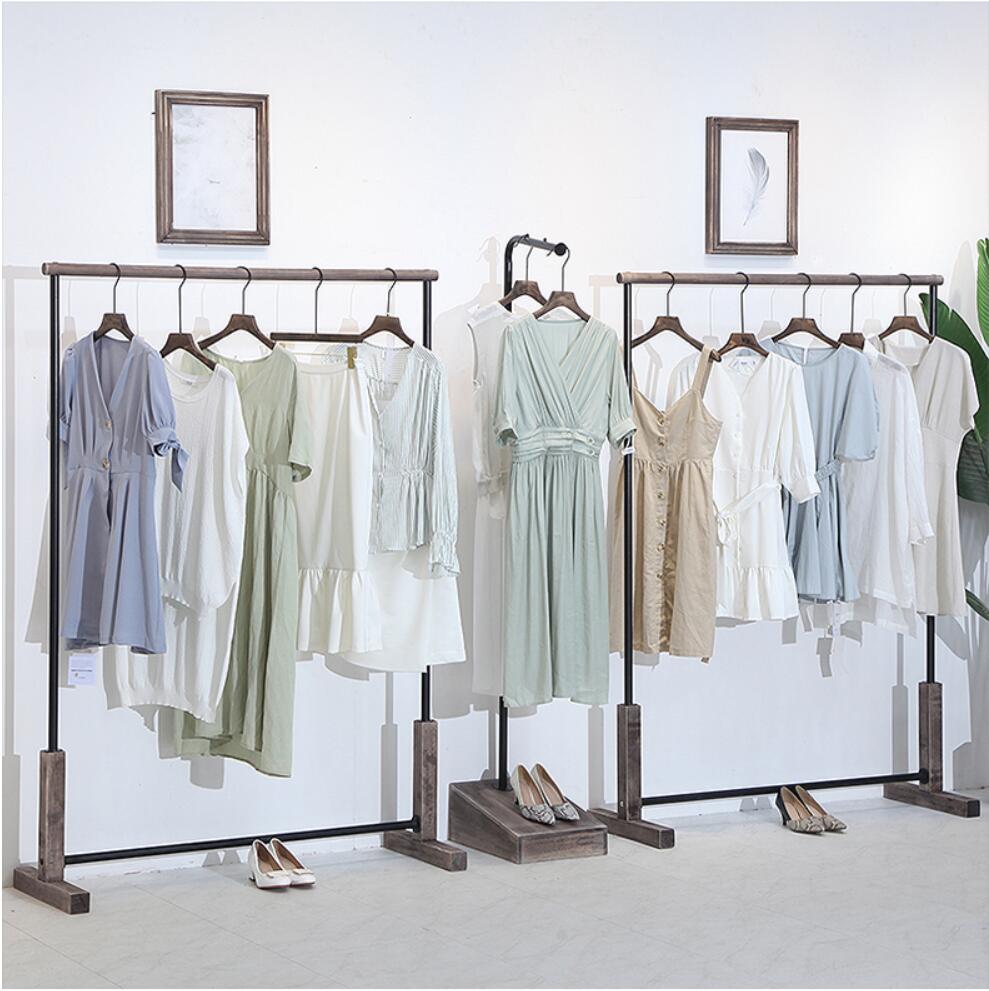 Clothing store display rack Commercial Furniture floor type clothes hanging pole net red shop shelf shoe shelfs men's cloth racks