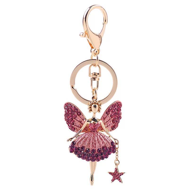 Keychains Creative Crystal Angel Keychain Cute Romantic Fairy Car Key Ring Female Bag Pendant Accessories Ballet Girl Chains Gift
Keychains Creative Crystal Angel Keychain Cute Romantic Fairy Car Key Ring Female Bag Pendant Accessories Ballet Girl Chains Gift