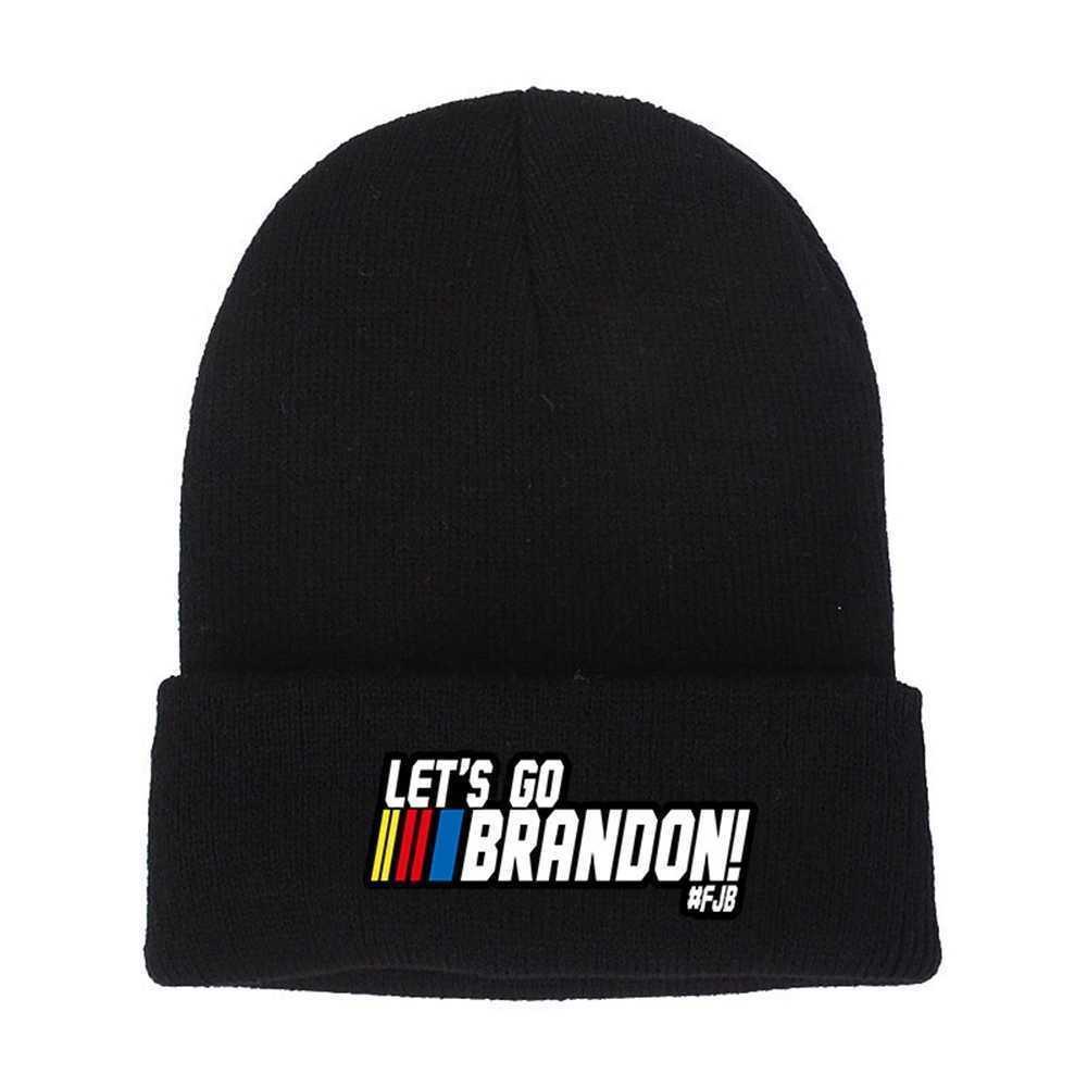 The US Election Letters Printed Unisex Knitted Hat Fashion 2021 Winter Warm Let's Go Brandon Kids Boys Girls Wool Hat Ski Hip Hop Beanie Skull Ca