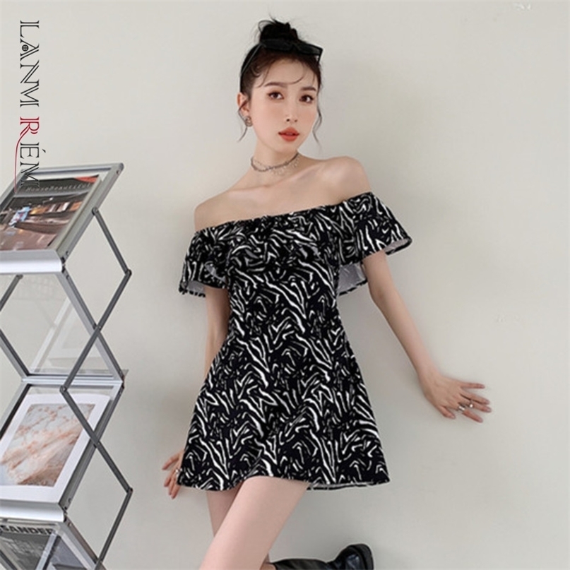 Women Dress Stripes Slash Neck Short Sleeve Temperament Loose Fit Fashion Summer 2H812 210526, Black and white
Women Dress Stripes Slash Neck Short Sleeve Temperament Loose Fit Fashion Summer 2H812 210526, Black and white