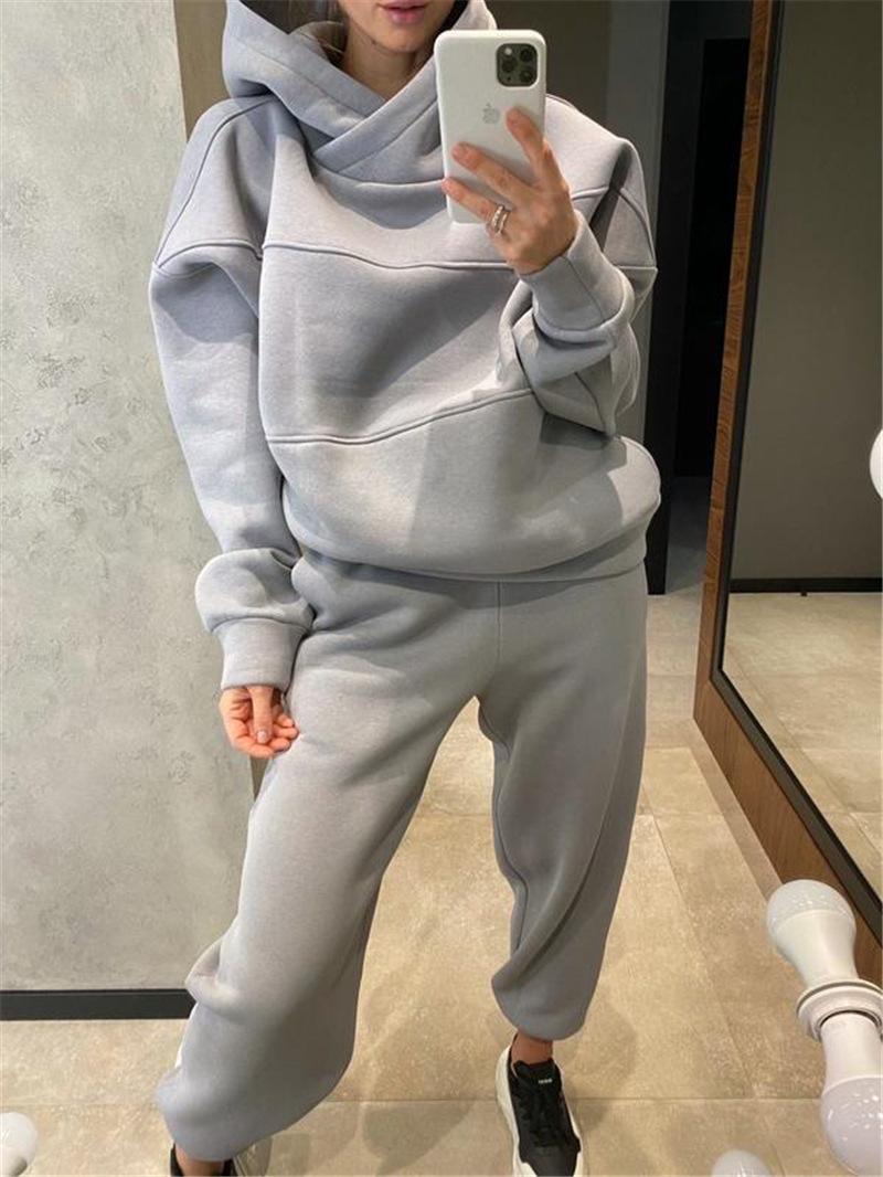 Women's Two Piece Pants Fleece Oversized Hooded Tracksuit Sets Long Sleeve Hoodie Joggers Female Suit 2022 Winter Lady Sportswear Set, White
Women's Two Piece Pants Fleece Oversized Hooded Tracksuit Sets Long Sleeve Hoodie Joggers Female Suit 2022 Winter Lady Sportswear Set, White