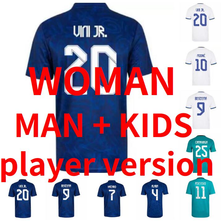 Hazard Camisas De Futebol kids 2021 2022 BENZEMA ALABA VINI JR soccer Jerseys Camavinga MODRIC RODRYGO KROOS VALVERDE ASENSIO equipacion equipment realmad, 21/22
Hazard Camisas De Futebol kids 2021 2022 BENZEMA ALABA VINI JR soccer Jerseys Camavinga MODRIC RODRYGO KROOS VALVERDE ASENSIO equipacion equipment realmad, 21/22
