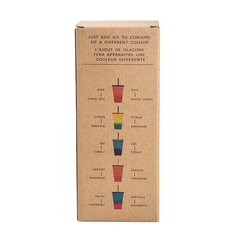 DHL Free Starbucks 24OZ/710ml Plastic Tumbler Reusable Clear Drinking Flat Bottom Cup Pillar Shape Lid Straw FY4460
