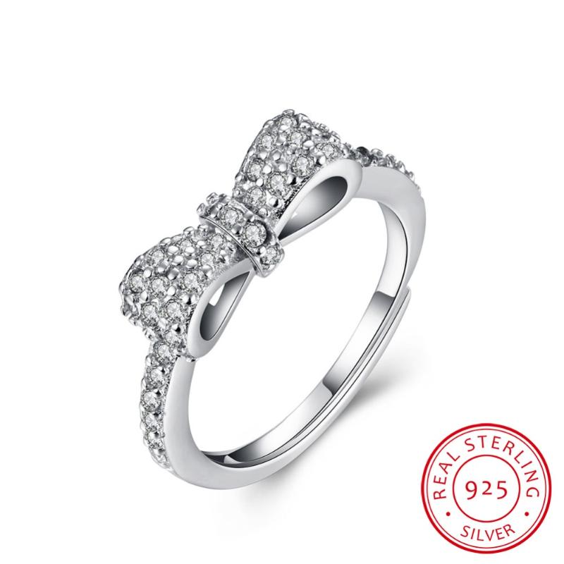 Cluster Rings Wedding For Women Solid 925 Sterling Silver Ring Lovely Bowknot Bague Femme Bridal Fine Jewelry Anillos Free Size Gifts, Golden;silver
Cluster Rings Wedding For Women Solid 925 Sterling Silver Ring Lovely Bowknot Bague Femme Bridal Fine Jewelry Anillos Free Size Gifts, Golden;silver