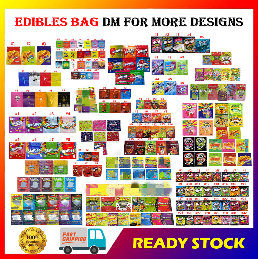 Most Edible bag edibles Packaging Mylar package dank gummies cannaburst TRRLLI TRIPS DOWEEDOS CHEETOS GENERAL SOUR Baribo Bags Resealable Em
Most Edible bag edibles Packaging Mylar package dank gummies cannaburst TRRLLI TRIPS DOWEEDOS CHEETOS GENERAL SOUR Baribo Bags Resealable Em