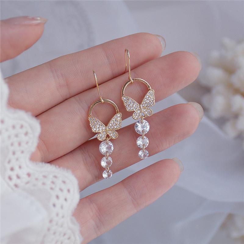 Stud Trendy 14K Real Gold Exquisite Butterfly Simple Temperament Earrings For Women Cubic Zircon ZC, Golden;silver
Stud Trendy 14K Real Gold Exquisite Butterfly Simple Temperament Earrings For Women Cubic Zircon ZC, Golden;silver