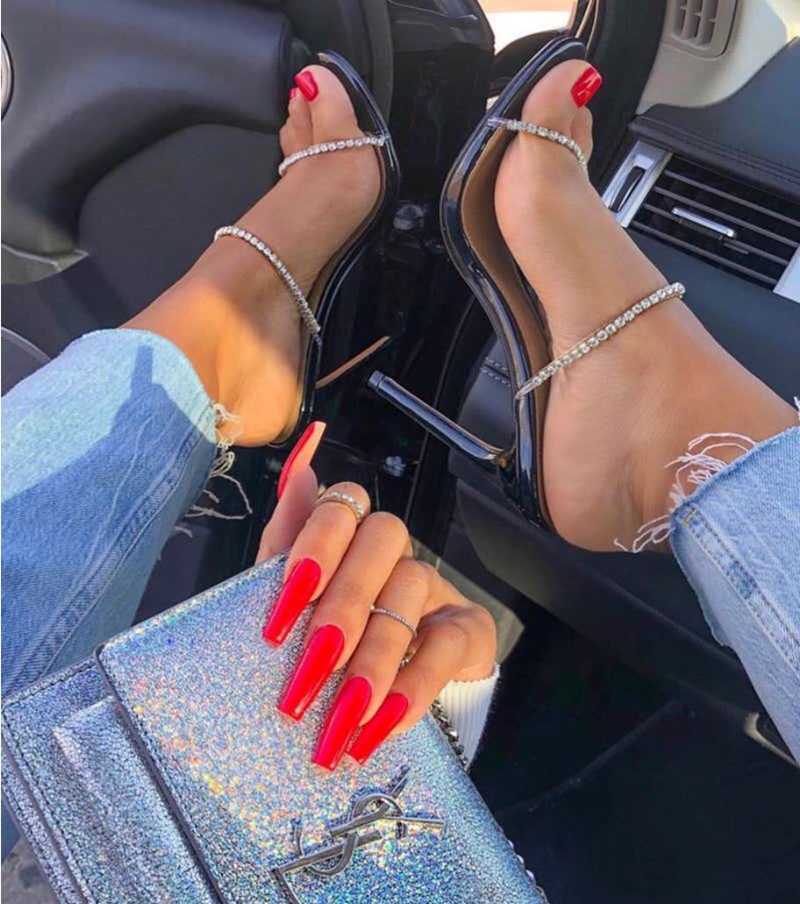 Girl Sweet Bling Diamonds Decor High Heel Slippers Slides Shoes Slip On Women Summer Sandals Shoes, Black
Girl Sweet Bling Diamonds Decor High Heel Slippers Slides Shoes Slip On Women Summer Sandals Shoes, Black