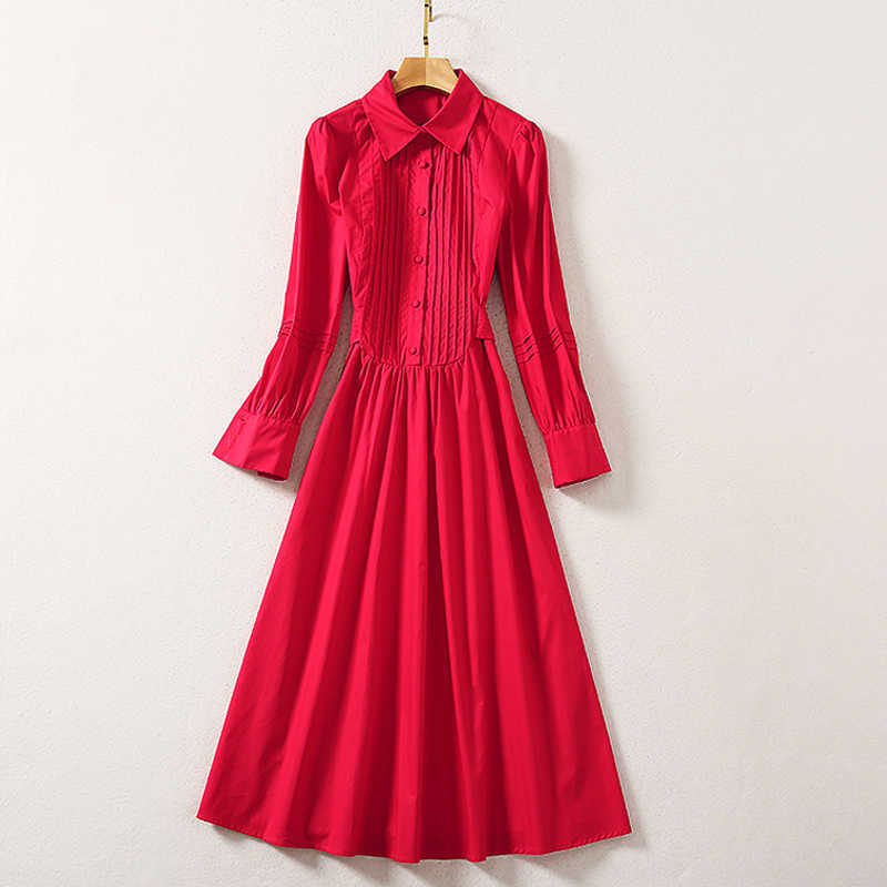 HIGH QUALITY est Fashion Spring Runway Shirt Collar Long Sleeves Buttons Red Dress 210526, Blue
HIGH QUALITY est Fashion Spring Runway Shirt Collar Long Sleeves Buttons Red Dress 210526, Blue