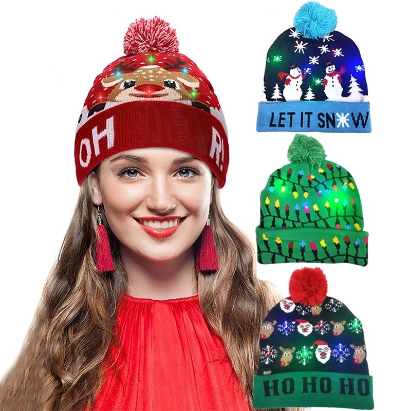 Berets 2022 Year LED Knit Christmas Hats Beanie Light Up Illuminate Warm Hat For Kid Adults Decoration Cap, Blue;gray
Berets 2022 Year LED Knit Christmas Hats Beanie Light Up Illuminate Warm Hat For Kid Adults Decoration Cap, Blue;gray