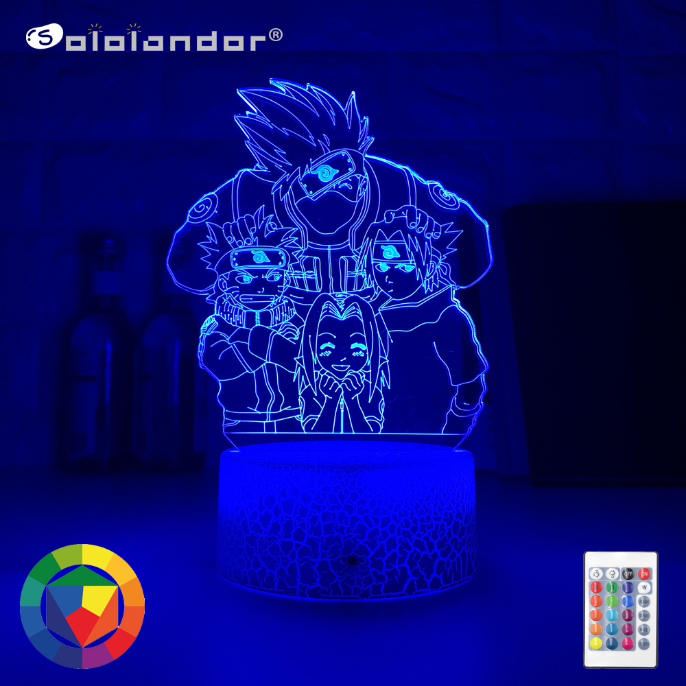 Anime Naruto Uzumaki Kids Led Night Light Team 7 Kakashi Hatake Child Bedroom Decor Colorful Nightlight Sasuke Uchiha 3d Lamp C0305
Anime Naruto Uzumaki Kids Led Night Light Team 7 Kakashi Hatake Child Bedroom Decor Colorful Nightlight Sasuke Uchiha 3d Lamp C0305