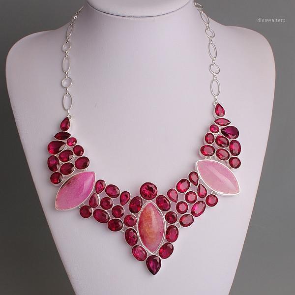 Arrival Fuchsia Color Luxury Statement Synthetic Crystal And Semi-precious Stone Necklaces For Women SGN-P024 Chains
Arrival Fuchsia Color Luxury Statement Synthetic Crystal And Semi-precious Stone Necklaces For Women SGN-P024 Chains