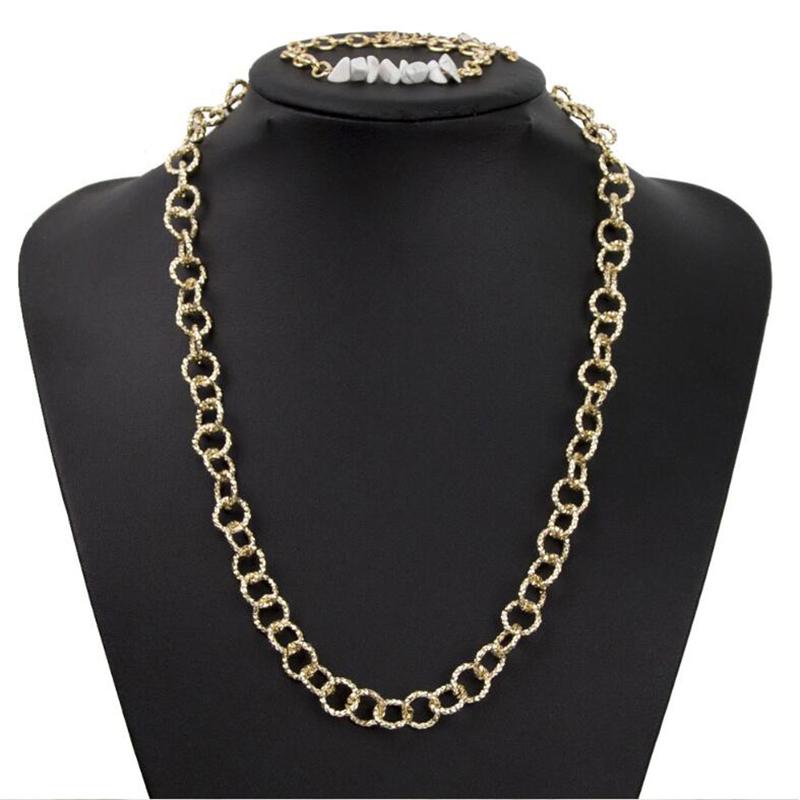 Earrings & Necklace Fashion Gold Color Alloy Chain Link And Bracelet For Girl Jewelry Sets Women Trendy Accessories Gift, Silver
Earrings & Necklace Fashion Gold Color Alloy Chain Link And Bracelet For Girl Jewelry Sets Women Trendy Accessories Gift, Silver