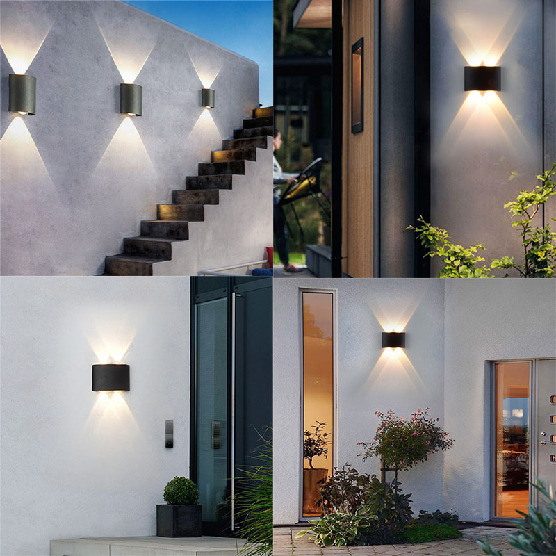 Outdoor Indoor IP65 Waterproof Wall Lamp 2W 4W 6W 8W 10W Led Aluminum UP Down Lights For Home Stairs Bedroom Headboard Garden Porch Lighting