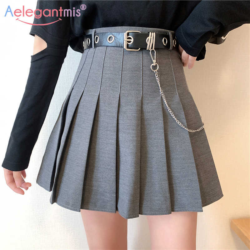 Aelegantmis Sweet Lolita High Waist Pleated Skirt Women Belt Girls Harajuku Mini Lady Short School Korea Streetwear 210607, Black
Aelegantmis Sweet Lolita High Waist Pleated Skirt Women Belt Girls Harajuku Mini Lady Short School Korea Streetwear 210607, Black