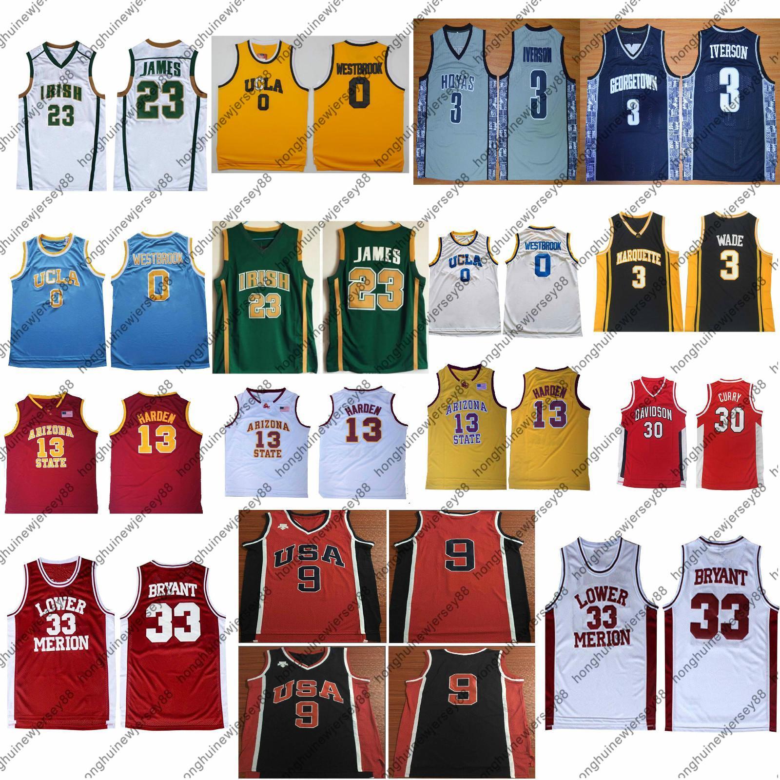 High School Irish #23 James University Georgetown Allen 3 Iverson Basketball NCAA College UCLA Bruins Russell Westbrook Jerseys, Black;red
High School Irish #23 James University Georgetown Allen 3 Iverson Basketball NCAA College UCLA Bruins Russell Westbrook Jerseys, Black;red