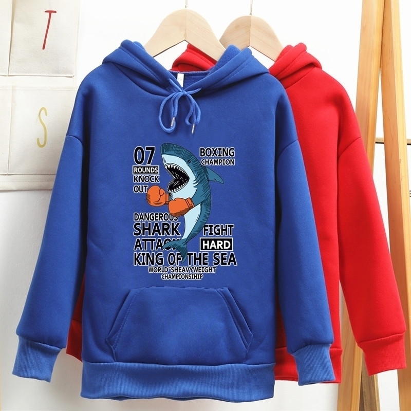 Fashion velvet Sweatshirt Anime Cartoon Shark Hoodie 3d Print Men Women Pullover Couple Hoodies Sweatshirts Autumn Winter 201020