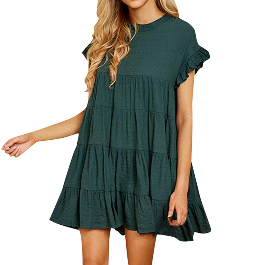 New Fashion O-neck Short Sleeve White Mini Woman 2021 Summer Casual Ruffles Beach Es for Women Sun Femme Robe Veuh, Pink
New Fashion O-neck Short Sleeve White Mini Woman 2021 Summer Casual Ruffles Beach Es for Women Sun Femme Robe Veuh, Pink
