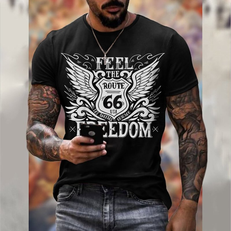 66 Wings Men's 3D Printed T-shirt Visual Impact Party Top Streetwear Punk Gothic Round Neck High Quality American Muscle Style Short Sleeve, White;black
66 Wings Men's 3D Printed T-shirt Visual Impact Party Top Streetwear Punk Gothic Round Neck High Quality American Muscle Style Short Sleeve, White;black