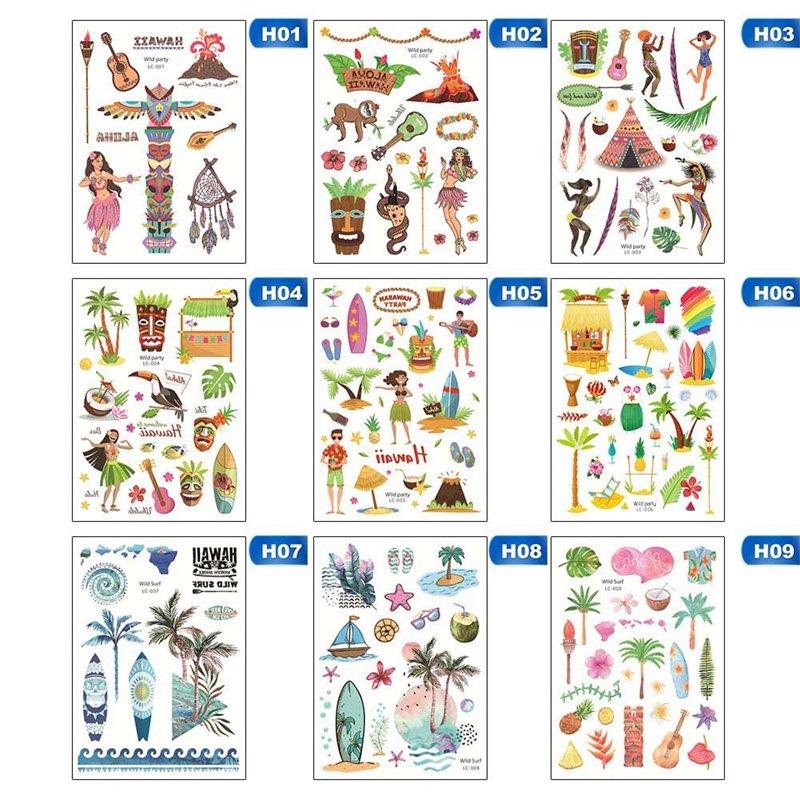 Temporary Tattoos Hawaiian Beach Party Tattoo Stickers Hawaii Luau Waterproof Summer Tropical Pool Wild Aloha Supplies
Temporary Tattoos Hawaiian Beach Party Tattoo Stickers Hawaii Luau Waterproof Summer Tropical Pool Wild Aloha Supplies
