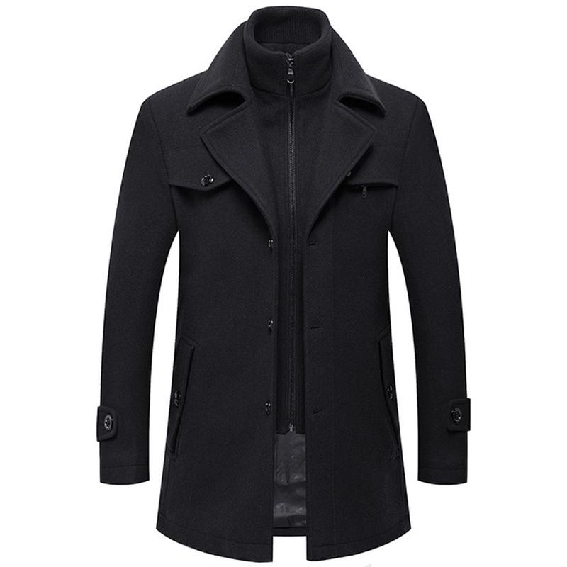 Men's Wool & Blends 2021 Casual Double Collar Veste Homme Hiver Thick Medium Long Coat Men, Black
Men's Wool & Blends 2021 Casual Double Collar Veste Homme Hiver Thick Medium Long Coat Men, Black
