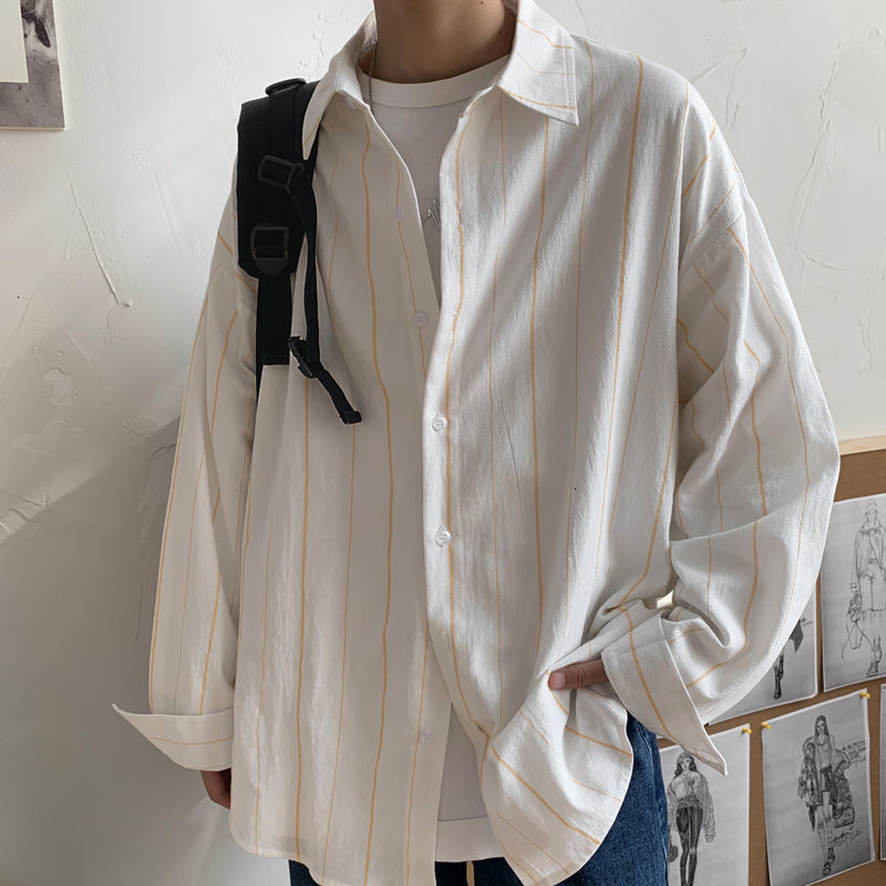 2021 New Spring Cotton Striped Men's Fashion Business Casual Men Korean Loose Long-sleeved Shirts Mens Shirt M-2xl Iieq, White
2021 New Spring Cotton Striped Men's Fashion Business Casual Men Korean Loose Long-sleeved Shirts Mens Shirt M-2xl Iieq, White