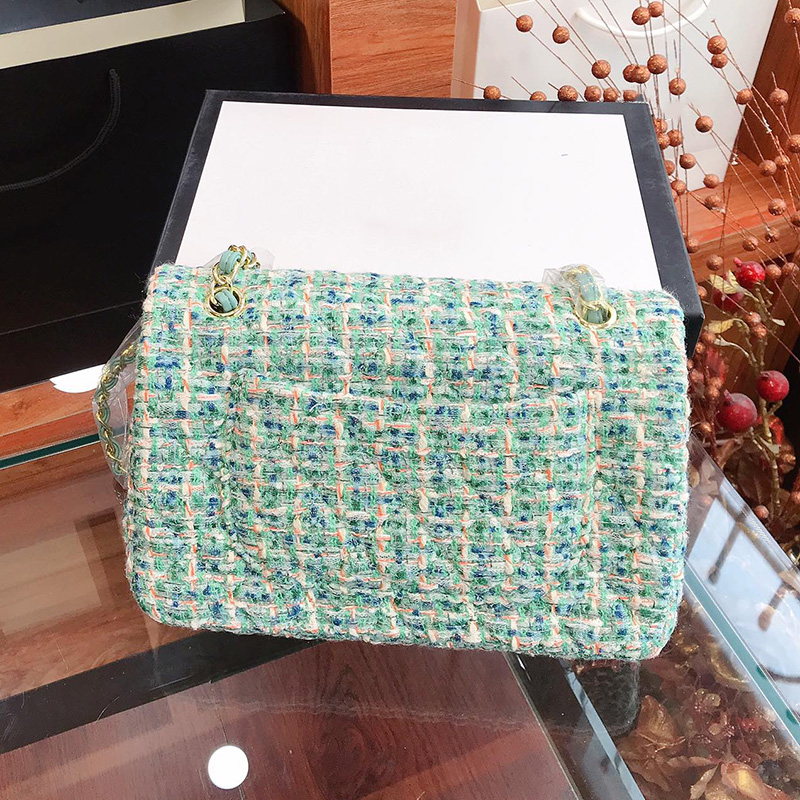design Fall Winter Tweed Bags Classic Double Flap Chains Crossbody Shoulder Large Capacity Two-tone Famous
design Fall Winter Tweed Bags Classic Double Flap Chains Crossbody Shoulder Large Capacity Two-tone Famous