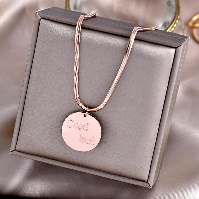 Chains 316L Stainless Steel No Fading Good Luck Web Celebrity Same Style Plus Long Clavicle Chain Round Brand Lucky Sen Necklace, Silver
Chains 316L Stainless Steel No Fading Good Luck Web Celebrity Same Style Plus Long Clavicle Chain Round Brand Lucky Sen Necklace, Silver