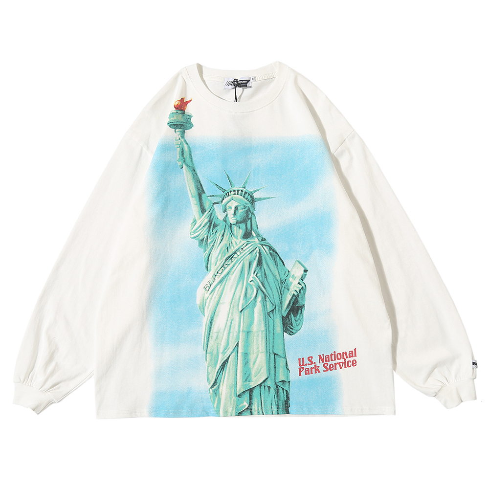 2021 New Statue of Liberty Graphic Long Sleeve Shirts Loose Tees Tops Oversized Cotton Tshirt Men Streetwear Fashion Mens Clothing Inld, Black
2021 New Statue of Liberty Graphic Long Sleeve Shirts Loose Tees Tops Oversized Cotton Tshirt Men Streetwear Fashion Mens Clothing Inld, Black