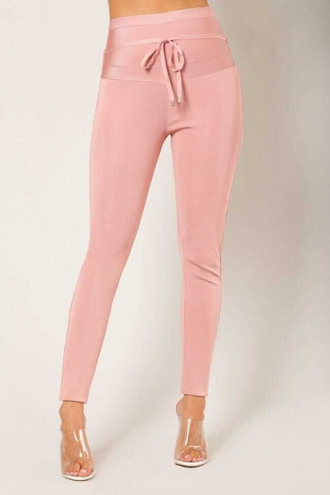 High Quality Black Grey Pink Rayon Bandage Pant Sexy Fashion Celebrity Pant 211006