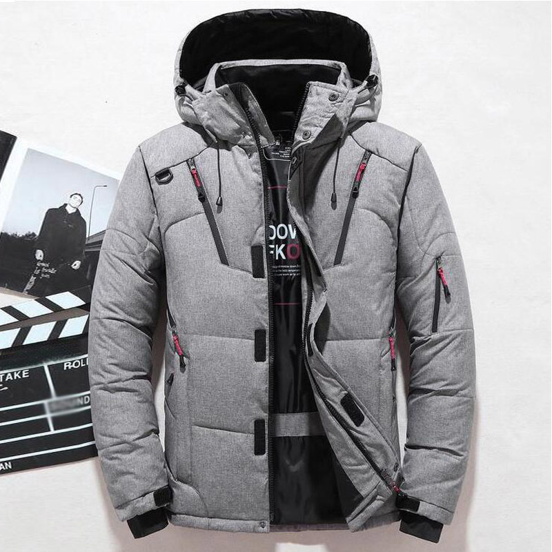 down jacket men casual fashion winter thick jacket for men Hooded windbreaker white duck down coat male waterproof clothes 201225