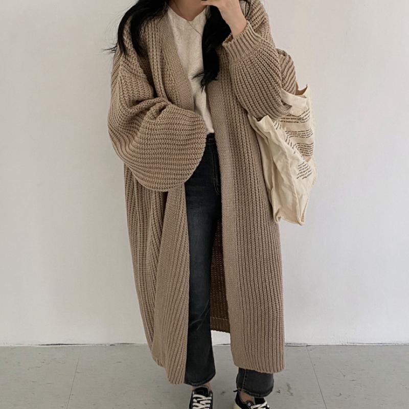 Women's Knits & Tees Women Cardigan Long Knitted Sweater Autumn Winter Loose Coats Ladies Oversized Sleeve Tops Korean Outerwear, White
Women's Knits & Tees Women Cardigan Long Knitted Sweater Autumn Winter Loose Coats Ladies Oversized Sleeve Tops Korean Outerwear, White