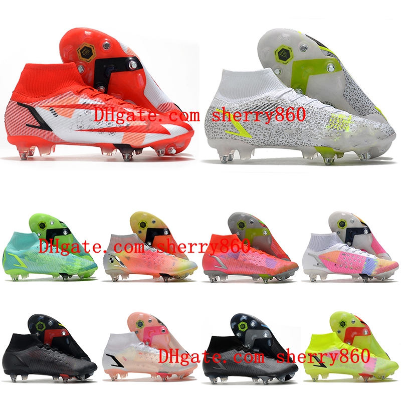 Mens High Ankle Soccer Shoes Mercurial Superfly VIII Elite SG PRO Anti Clog Cleats Neymar Cristiano Ronaldo CR7 Football Boots, As picture 5
Mens High Ankle Soccer Shoes Mercurial Superfly VIII Elite SG PRO Anti Clog Cleats Neymar Cristiano Ronaldo CR7 Football Boots, As picture 5