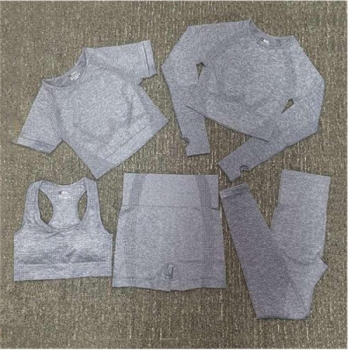 Womens tracksuits Autunm winter Fashion Gym wear Designer Women Yoga Suit style Sportwear Fitness Sports 5PCS bra t shirts Leggings outfits, White;red
Womens tracksuits Autunm winter Fashion Gym wear Designer Women Yoga Suit style Sportwear Fitness Sports 5PCS bra t shirts Leggings outfits, White;red