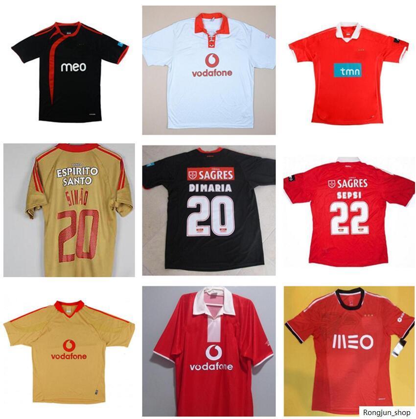 

04 05 09 10 13 14 benfica retro soccer jersey 2004 2010 2013 2014 Nuno Gomes Matic Simao DI MARIA Rodrigo AIMAR CARDOZO David Luiz Miguel, White