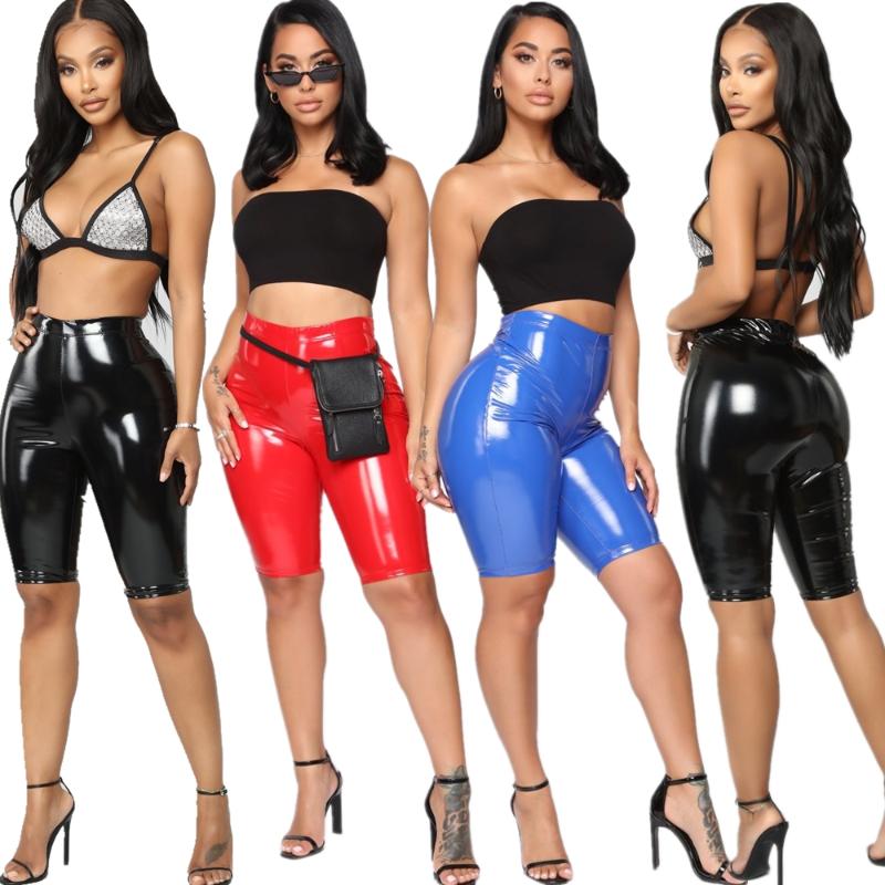 Women PU Leather Solid Color High Waist Summer Skinny Shorts Ladies Fashion Casual Cycling Biker, Black
Women PU Leather Solid Color High Waist Summer Skinny Shorts Ladies Fashion Casual Cycling Biker, Black