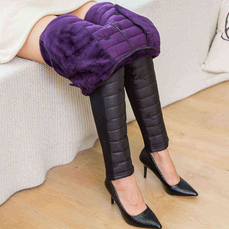 Winter Embroidery Trousers Women Fashion Down Cotton Warm Velvet Pants Mom Snow Wear Thick Straight Large Size Sweatpants 211115