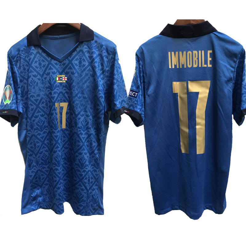 2021 final soccer jersey Bonucci Chiellini Florenzi Locatelli Insigne Jorginho chiesa belotti football shirts thailand quality, Fan version with patch and match detail
2021 final soccer jersey Bonucci Chiellini Florenzi Locatelli Insigne Jorginho chiesa belotti football shirts thailand quality, Fan version with patch and match detail