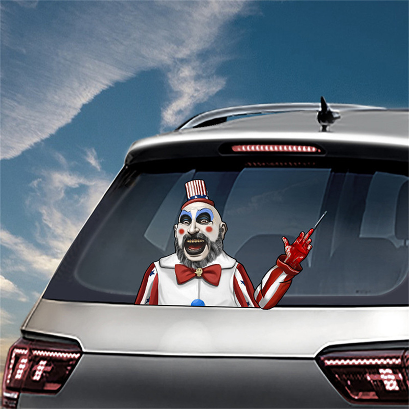 Universal Car Horrible Killer Series Stickers Nail Head Mask killers Electric Saw Sticker Graffiti Decals For Rear Windshield Wiper Vehicle Decoration